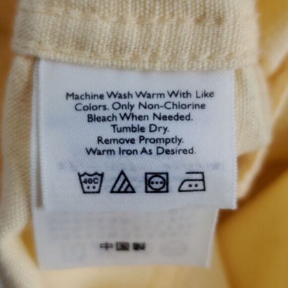 M EDDIE BAUER LINEN COTTON PALE PASTEL YELLOW SHIRT SHACKET JACKET MEDIUM - Picture 10 of 14